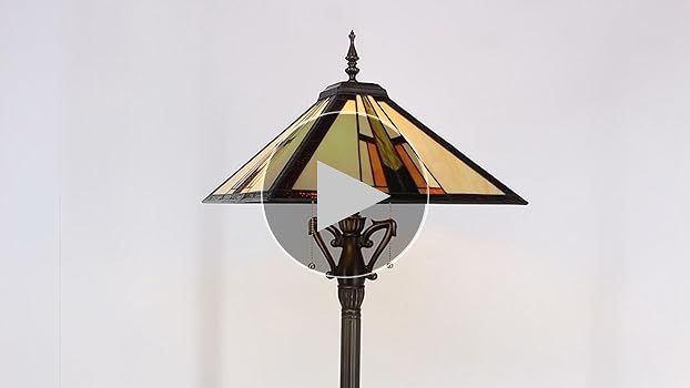 AVIVADIRECT Tiffany Floor Lamp Multicolour Mission Style